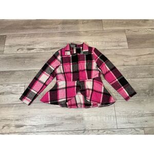 SHEIN pink flannel blouse/top size S